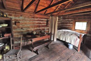 Cowan museum log cabin image.