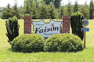 Sign – Faison Photo of the town of Faison sign.