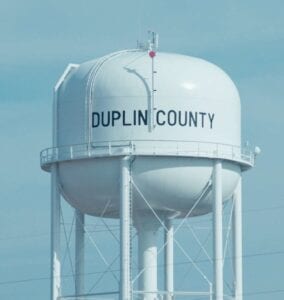 Duplin County water tower picture.