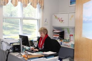 Photo of Beth Ricci working at the Duplin County Health department.
