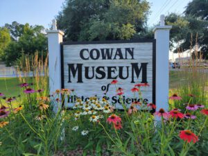 Cowan museum sign photo.