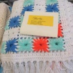 Photo of a crocheted spread at an Duplin County event.